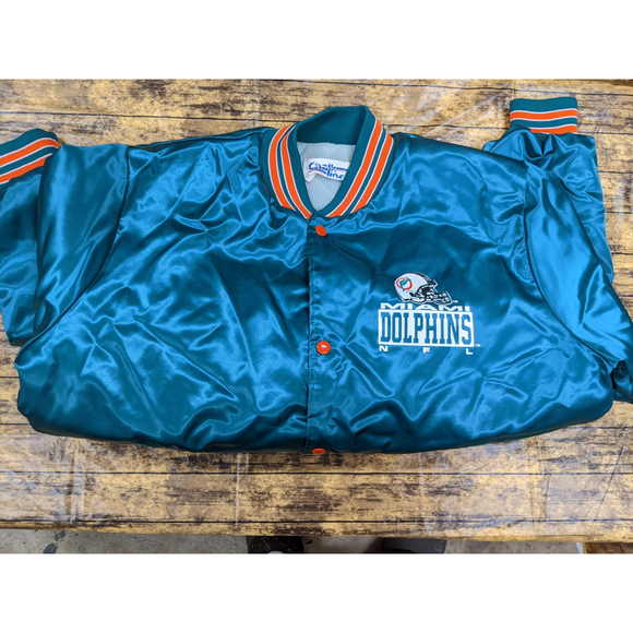 Vintage Miami Dolphins NFL Chalk Line Jacket Sz L